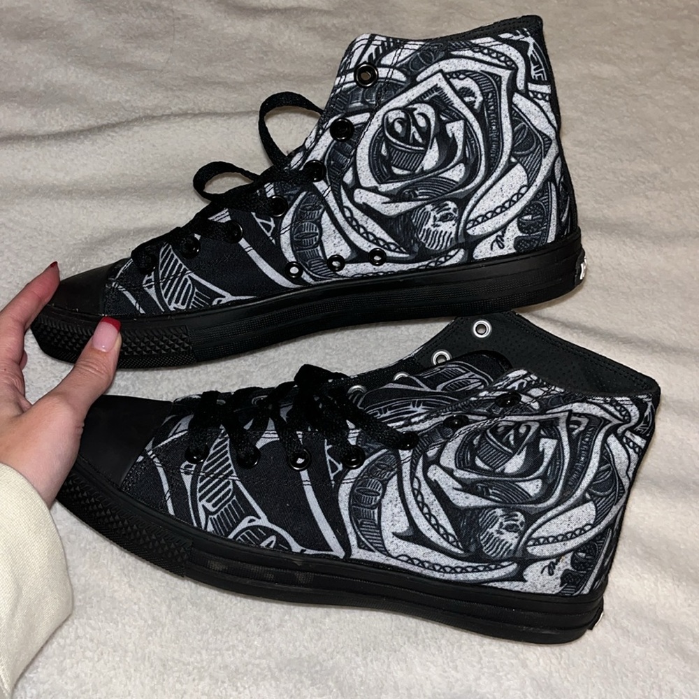 Black and Gray pattern Sneakers